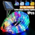 thumbnail image 1 of Solar Rope Lights, 66ft 200 LED Solar String Lights with 8 Modes Solar Powered Outdoor Lights Waterproof, Flexible Clear Tube Lights for Garden, Patio, Backyard, Tree Decor, Warm White, 1 of 9