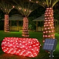 thumbnail image 1 of Solar Rope Lights, 66ft 200LED Solar String Lights, 8 Modes Waterproof Solar Powered Outdoor Light, Flexible Clear Tube Light for Garden Backyard Patio Deck Porch Pool Tree Christmas Decoration - Red, 1 of 14