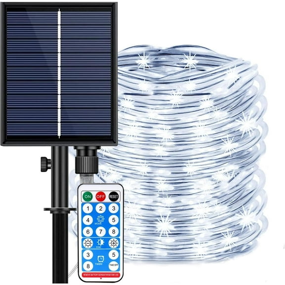 Solar Rope Lights Outdoor Garden 72Ft 200LED 8 Modes Waterproof Tube Light with Remote Fairy Decorative Lights for Backyard, Patio, Garden, Christmas