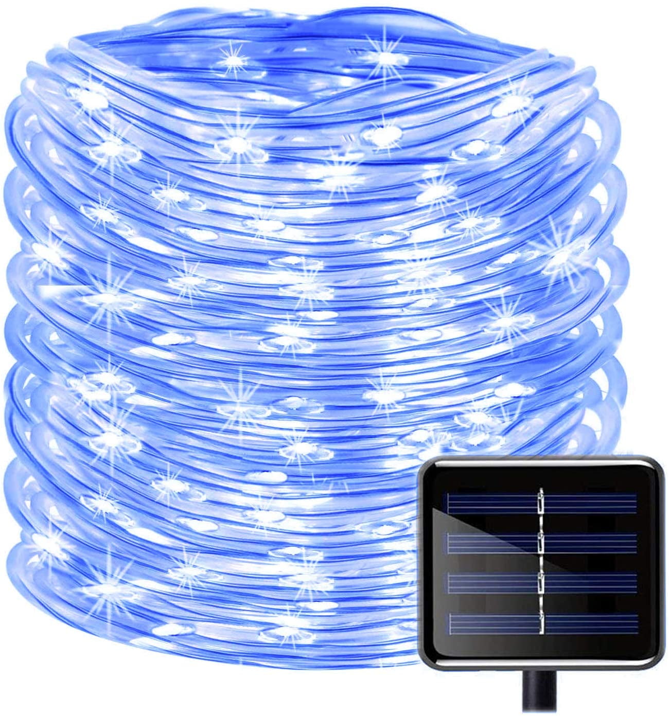 Solar Rope Lights Outdoor Waterproof ,23FT 50LED PVC Tube String Lights with 8 Modes for Garden,Yard, Path, Fence, Stairs, Backyard, Patio Decorative (Blue)