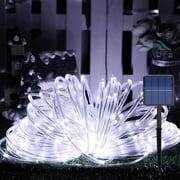 Solar String Lights Outdoor Waterproof, Solar Powered Rope Lights for Outside Home Party Wedding Yard Decorations, White72FT 200LEDs
