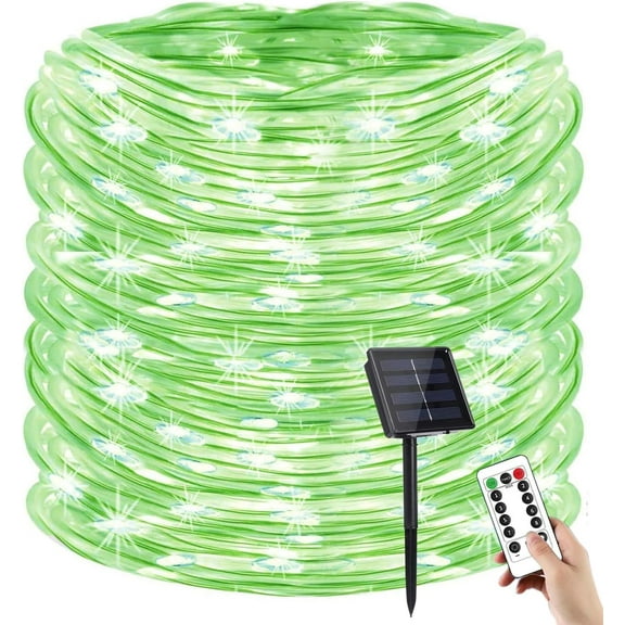 Solar Rope Lights, Solar Rope Lights with Remote Control, 200 LEDs 72ft Waterproof Outdoor String Lights,8 Modes, Fence, Party, Wedding Decoration