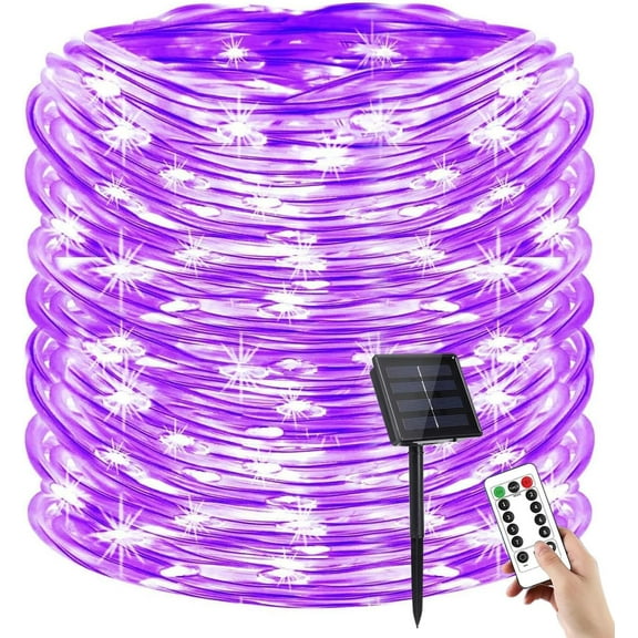 Solar Rope Lights, Solar Rope Lights with Remote Control, 200 LEDs 72ft Waterproof Outdoor String Lights,8 Modes, Fence, Party, Wedding Decoration