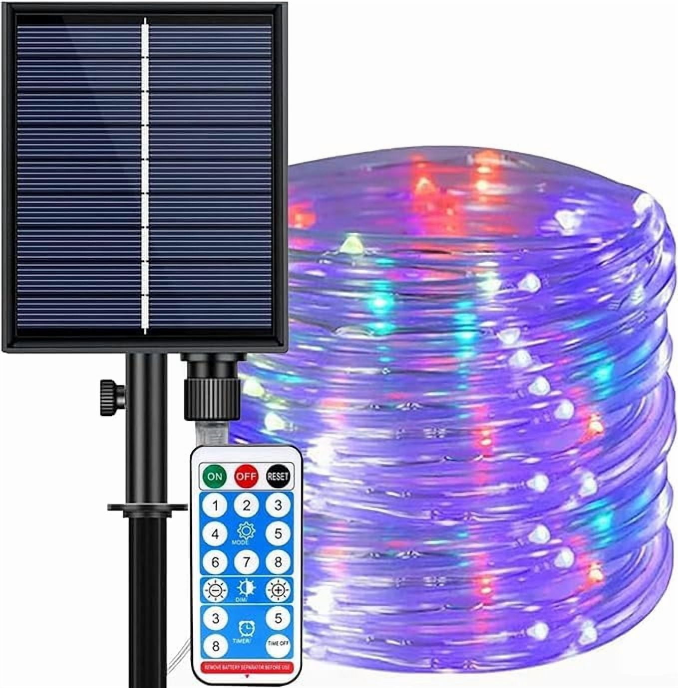String Lights Rope Solar Rope String Lights, 32M/105ft 300LEDs Waterproof Copper Wire ...