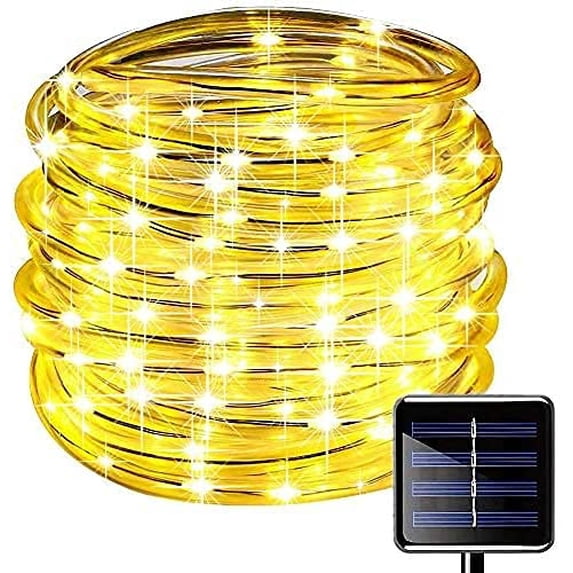Solar Rope String Lights, 7M 50LED Rope String Lights Solar Outdoor ...