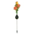 thumbnail image 1 of Solar Rose Lights Flower Stake with Roses, for Outdoor Garden Cemetery Patio Yard Pathway Decoration, 1 of 6