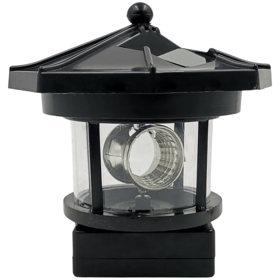Solar Powered Rotating Lighthouse Lawn Light For Garden Decoration Waterproof Plastic Outdoor Lighting Paths Lights