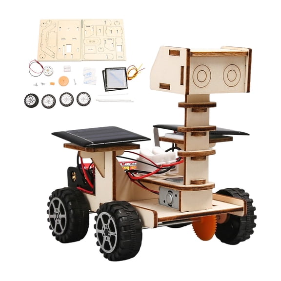 Solar Rover Building Kit for Kids - Wooden Build Your Own Science Toy, STEM Educational Solar Powered Hands-On Craft, Science Experiment Project for School & Home Learning