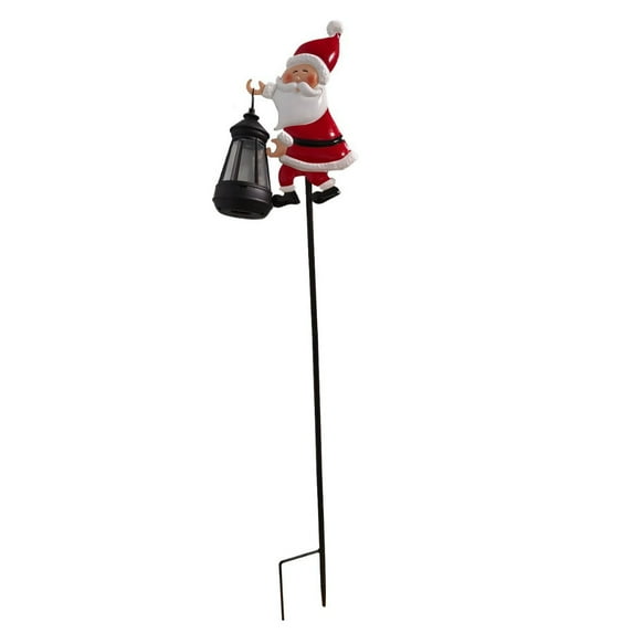 Solar Santa Claus Garden Stake Light, Outdoor Christmas Decorations with Metal Watering Can for Pathway, Yard, Lawn, Auto Dusk To Dawn