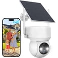 thumbnail image 1 of Solar Security Camera – 360° Wireless Outdoor Surveillance with 1080P Color Night Vision, PIR+AI Detection, Two-Way Talk, Siren & Spotlight, IP65 Weatherproof, No Wires, Local & Cloud Storage, 1 of 9