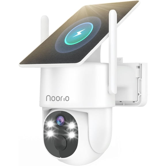 Solar Security Camera Wireless Outdoor, 2K Cameras for Home Security, 4MP 360 Camera with Dual Band WiFi 2.4/5G, AI Human Detection, Color Night Vision, Fixed Solar Panel, IP65, 2 Way Audio