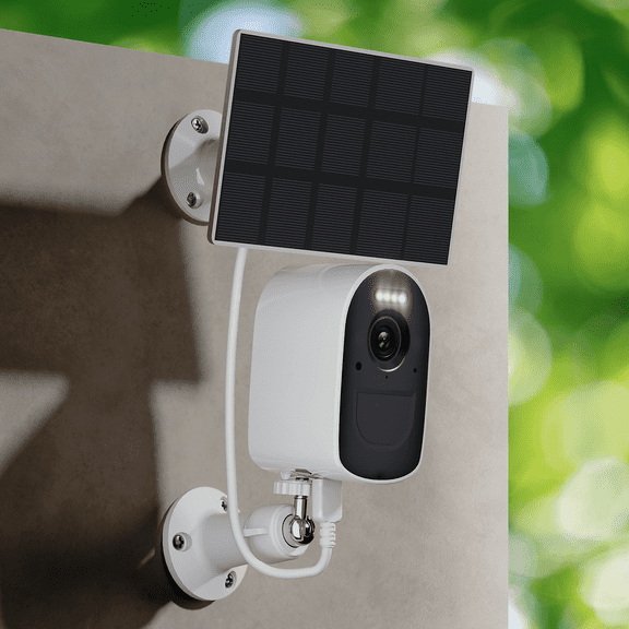 Solar Security Camera Wireless Outdoor, 4MP WiFi6 Camera with 2.4G/5G Dual Band, 5000mAh Battery, IPX65 Waterproof, -20℃~65℃ Weatherproof, Color Night Vision, PIR Motion Detection, 2-Way Audio, Cloud