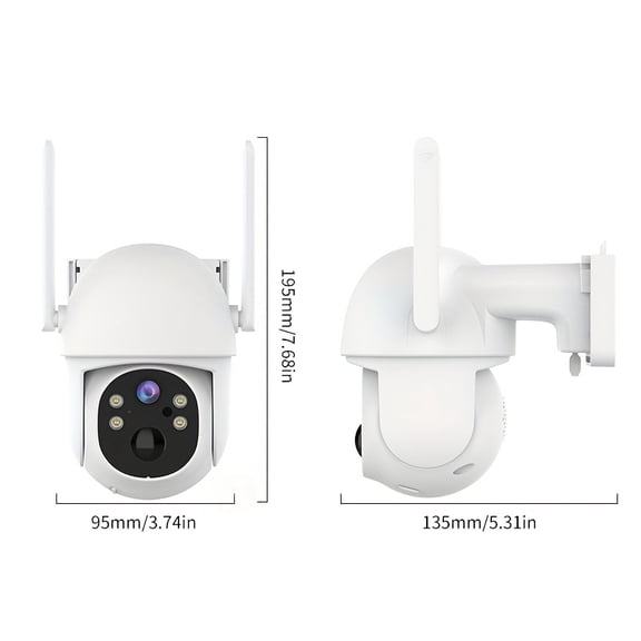 Solar Security Camera with AI Detection, Pan/Tilt, Color Night Vision, Wi-Fi, 2MP HD, Weatherproof, Solar & Battery Powered, App Alarm Alert