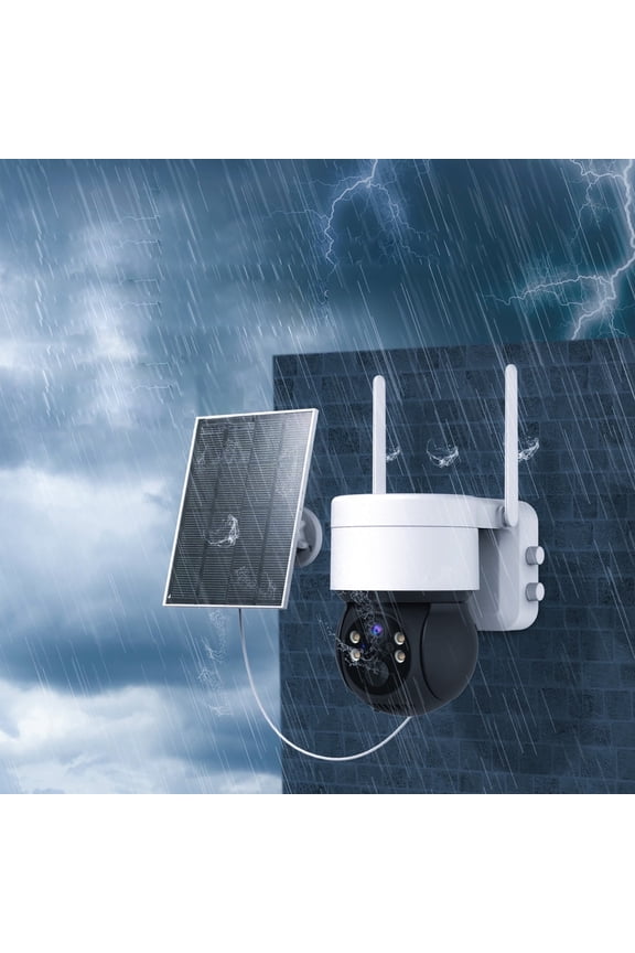 Solar Security Cameras Wireless Outdoor, 1080P WiFi Camera with Solar Panel Battery Powered Surveillance System IP65 Waterproof, Motion Sensor, 2-Way Audio, Color Night Vision, SD Card Support