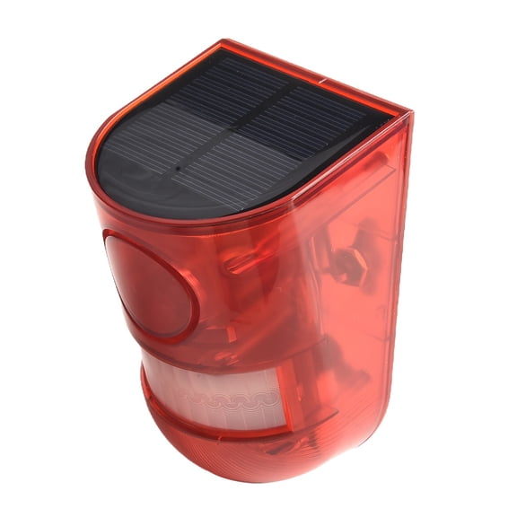 Solar Security Light Alarm with LED Motion Sensor,IP65 Waterproof Outdoor Siren Strobe Flashing Lamp, for Yard Garden Farm Gate Perimeter Deterrent