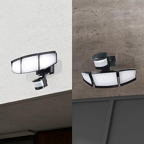 Solar Security Lights Motion Outdoor, 1800LM, Solar LED Motion Sensor ...