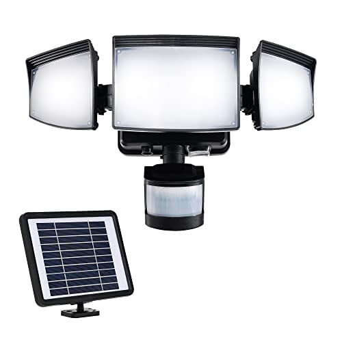 Solar Security Lights Motion Outdoor, 1800LM, Solar LED Motion Sensor ...