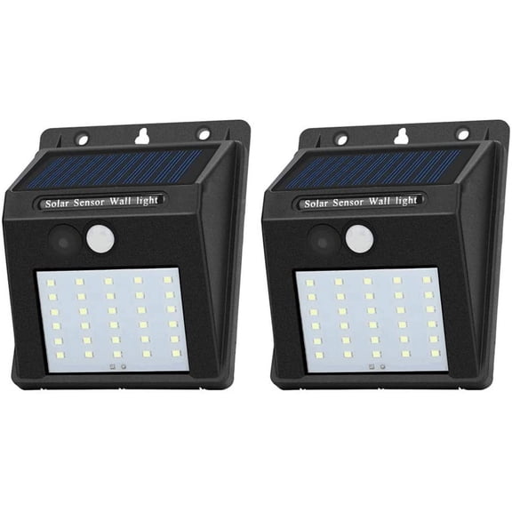 Solar Sensor Lights Outdoor 30 LED Wireless Waterproof Security Solar Motion Sensor Wall Lights for Fence Patio Deck Yard Garden with Motion Activated Auto On/Off