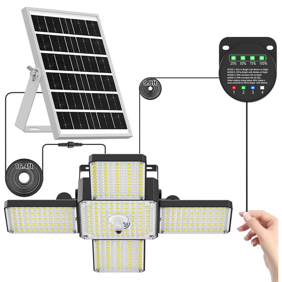 Solar Shed Light Indoor Outdoor, 7500LM Solar Pendant Light with Pull String, Daytime Available Solar Lights Indoor Motion Sensor for Shed Barn Gazebo Garage Home