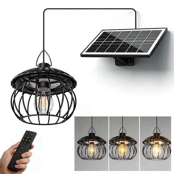 Solar Shed Lights, 5000LM Outdoor Solar Chandelier, Boho Solar Pendant Light Indoor Outdoor, Waterproof Solar Lights for Gazebo, Pergola, Porch, Patio