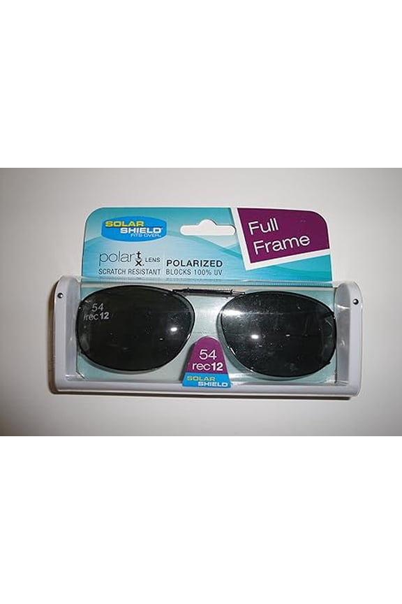 Solar Shield 54Rec12 full frame Gray lens Polarized Clip On Sunglasses