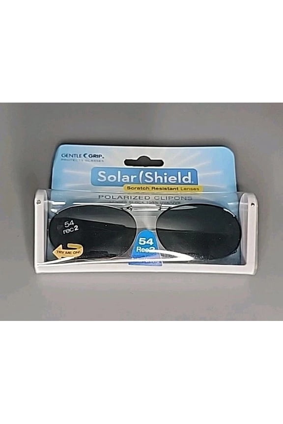 Clip-On Full Frame Polarized Sunglasses 54 Rec 2  UV Protection, Gray Lens