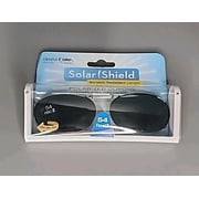 Solar Shield Clip-On Full Frame Polarized Sunglasses 54 Rec 2   UV Protection, Gray Lens