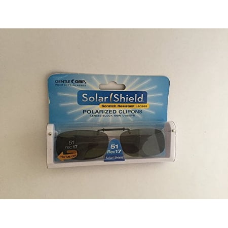 Solar Shield Clip On Sunglasses 51 Rec 17 Black Frameless