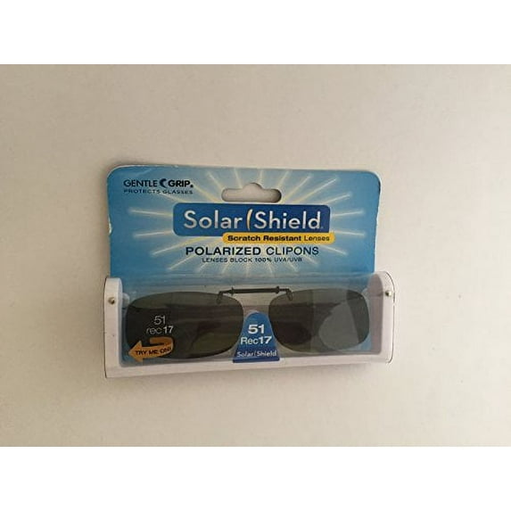 Solar Shield Clip On Sunglasses 51 Rec 17 Black Frameless