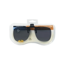 Solar Shield Dioptics ClipOn Unisex Square Fashion Sunglasses Black