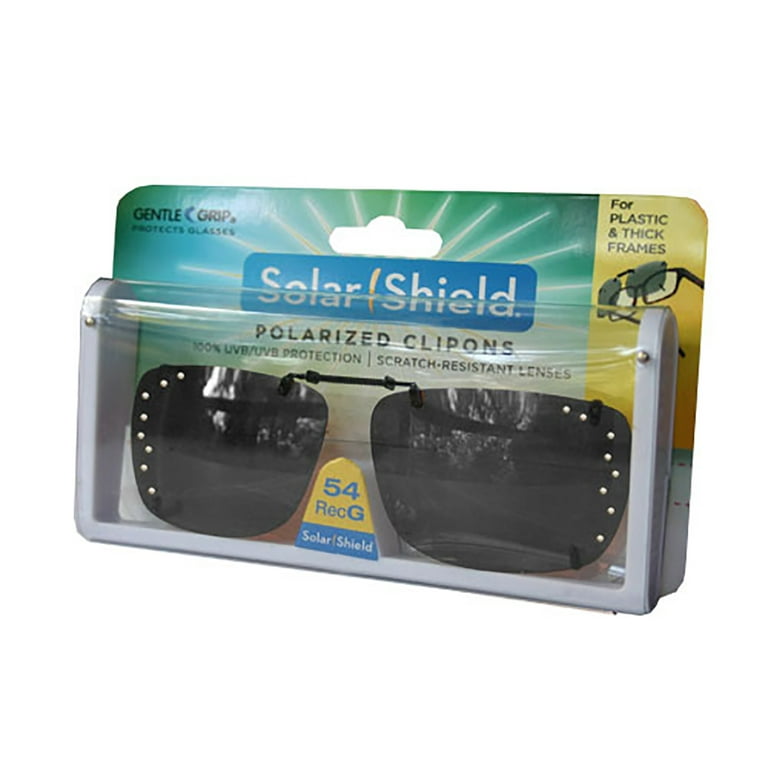 Solar Shield Dioptics ClipOns Unisex Rectangle Fashion Sunglasses