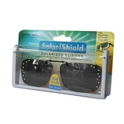 Solar Shield Dioptics ClipOns Unisex Rectangle Fashion Sunglasses, Black, 54 Rec G