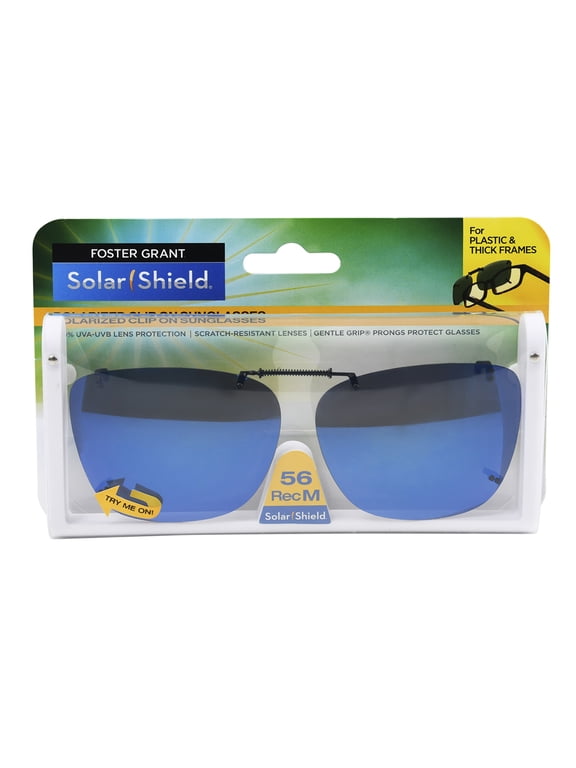 Dioptics ClipOns Unisex Rectangle Fashion Sunglasses Blue