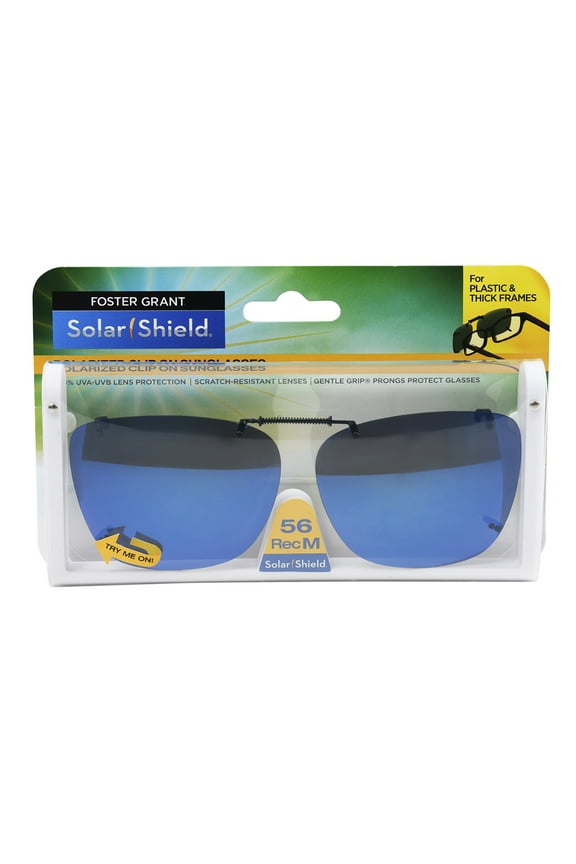 Dioptics ClipOns Unisex Rectangle Fashion Sunglasses, Blue, 56 Rec M