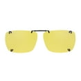 thumbnail image 1 of Solar Shield Dioptics Unisex Clip On Rectangle Fashion Sunglasses, Black Yellow, 58 Rec G, 1 of 6