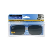 Solar Shield Dioptics Unisex Clip On Rectangle Fashion Sunglasses, Gunmetal