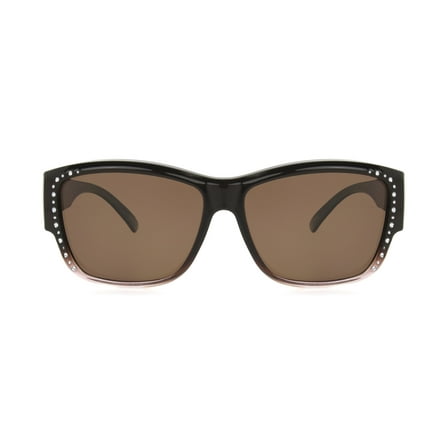 Solar Shield Dioptics Unisex Square Fashion Sunglasses Brown