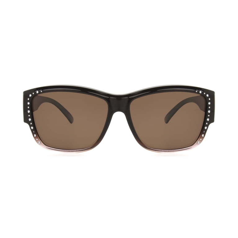 Solar Shield Square Fit-Over Sunglasses, Leopard photo 1