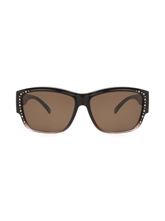 Dioptics Unisex Square Fashion Sunglasses Brown