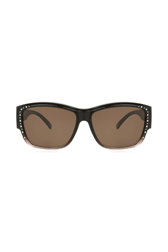 Dioptics Unisex Square Fashion Sunglasses Brown