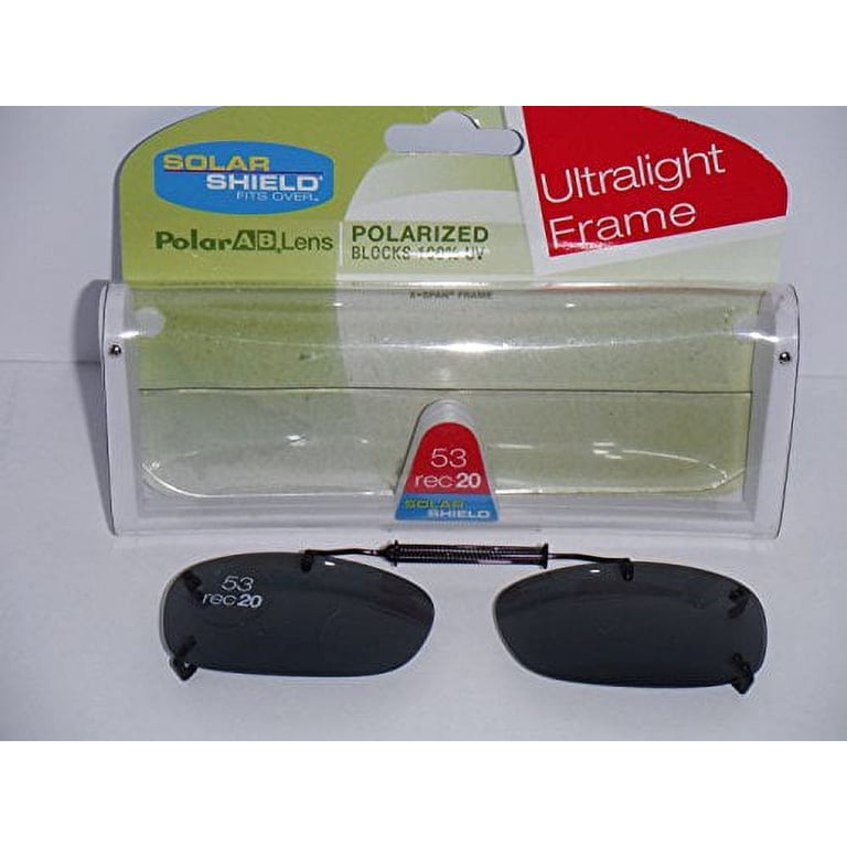 Solar Shield Polarized Clip-on Sunglasses 53 Rec 20 Gray  display picture 3