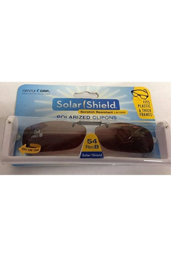 Clip-on Polarized Sunglasses Size 54 Rec B Brown Frameless New