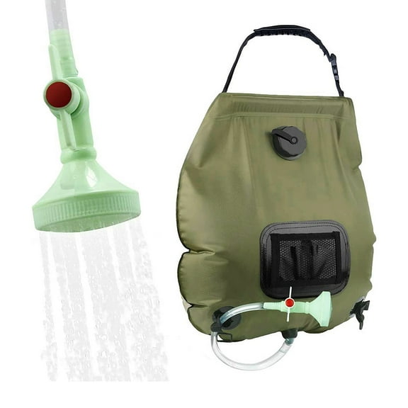 Solar Shower Bag,5 gallons/20L Solar Heating Camping Shower Bag with Removable Hose and On-Off Switchable Shower Head for Camping Beach Swimming Outdoor Traveling Hiking