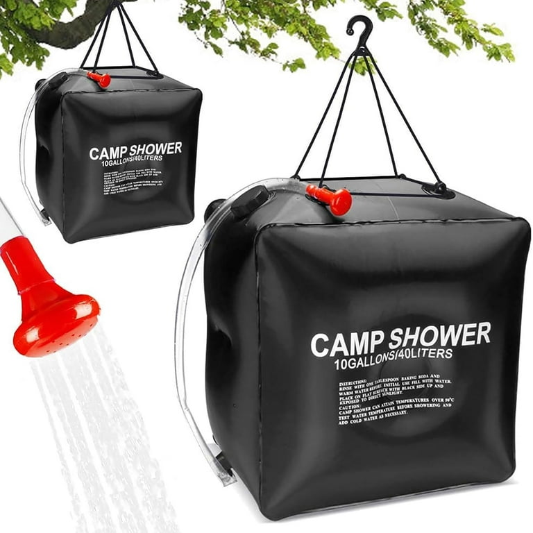 InTrans 20 gal Portable Solar Shower Bag with Removable Hose