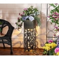 thumbnail image 1 of Solar Silhouette Column Planter, Bronze, 1 of 1