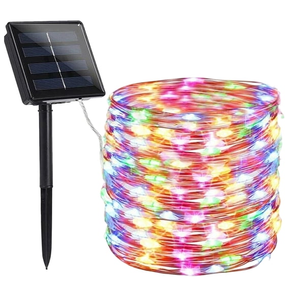 Solar Silver Wire Fairy Lights – Bendable LED String Light, 2 Modes (Steady/Flash), IP65 Waterproof, Auto Sensor, for Bottle Craft & Garden Decor