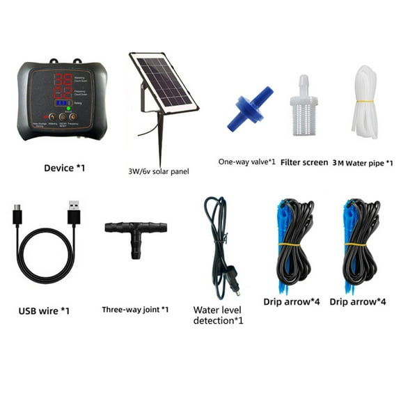 Solar Smart Automatic Watering System Self-Watering Plant Device Timer Drip Irrigation Kit Lazy Gardener Sprinkler