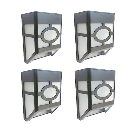 Solar Smart Creations Powered Outdoor Landscape Light for Garden Yard Fence, White, Set of 4