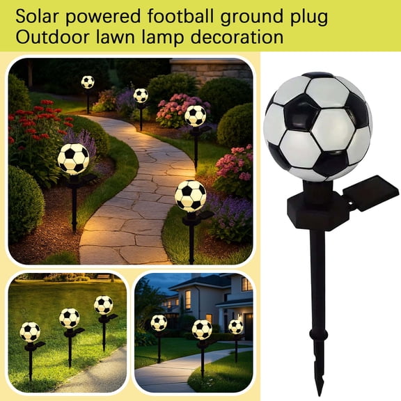 Solar Soccer Ball Lawn Stake Light LED Outdoor Waterproof Garden Yard Landscape Decorative Lighting Lamp