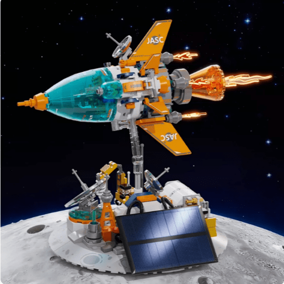 Solar Space Station Rocket Rover Building Blocks Kit, STEM Educational Toy for Kids 8-12, Solar Powered DIY Science Model, Birthday Gift for Boys Girls